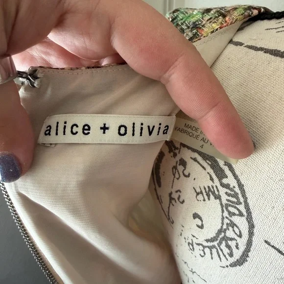 Alice + Olivia Varita Fit & Flare Metallic Dress - Picture 12 of 16